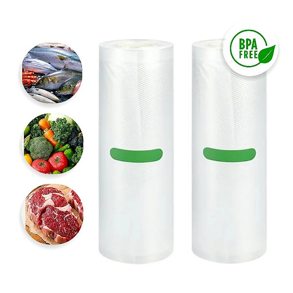 Rolo Saco A Vácuo Grofado 7 Camadas BPA Free Multiuso - 25cm X 5m