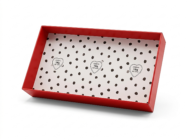 Caixa Coração Lapidado para 3 Corações 18g 6un | Cromus