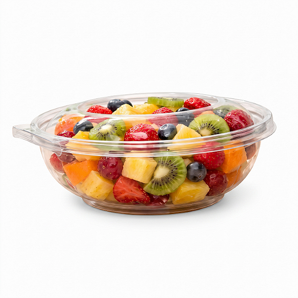 Saladeira F-251 Pote Plástico Redondo com Lacre Transparente 500ml | Fibraform