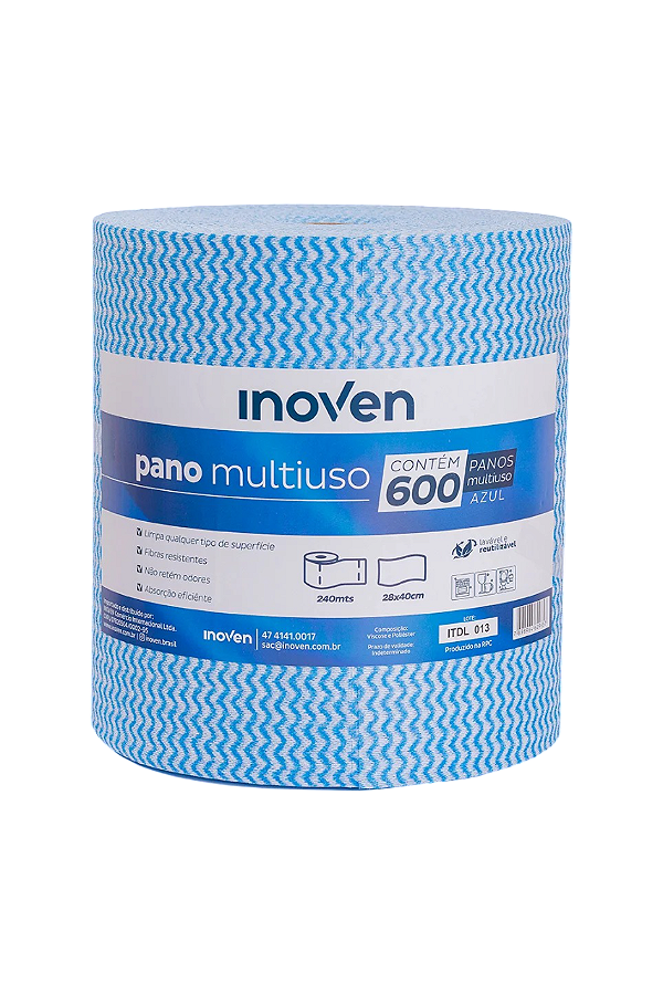 Pano Multiuso em Rolo 28x240m com 600 Panos | Inoven