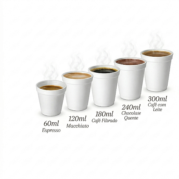 Copo Térmico EPS 60ml, 120ml, 180ml, 240ml e 300ml | Copobras