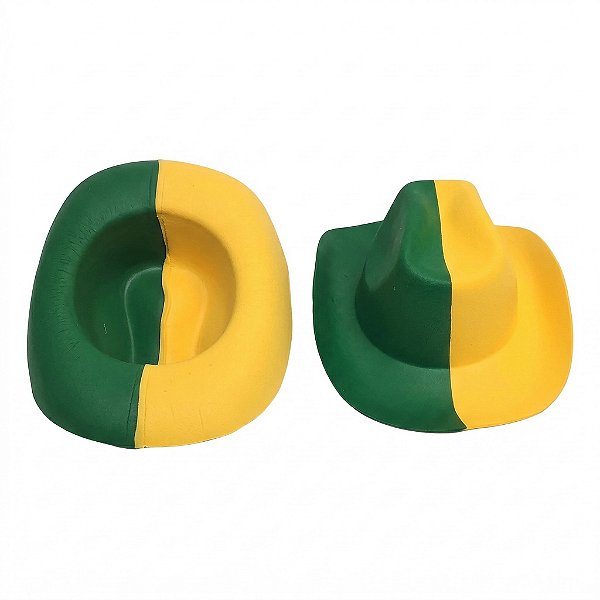 Chapéu Cowboy Verde e Amarelo Brasil Copa Do Mundo Torcida | Modamix