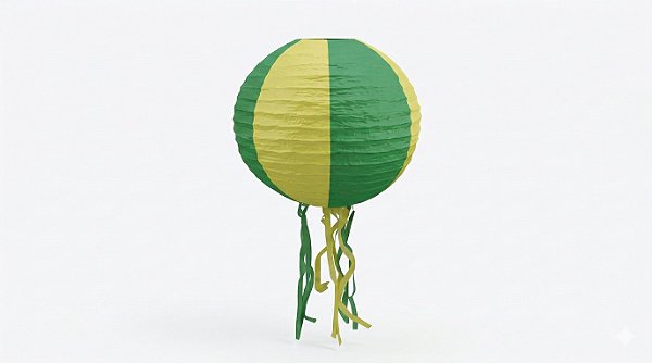 Enfeite Globo Para Pendurar Verde e Amarelo Copa Do Mundo | Modamix