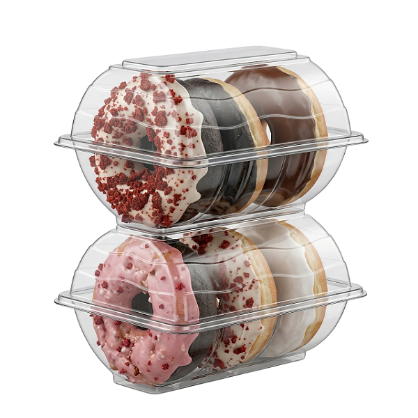 Embalagem G-23 Para 3 Donuts Transparente - C/10un | Galvanotek