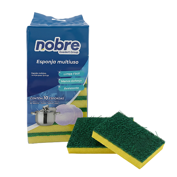 Esponja Multiuso Dupla Face - C/10 | Nobre