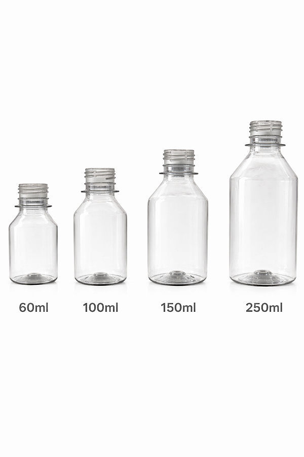 Frasco PET Red DM28 / 060ml, 100ml, 150ml e 250ml - 10un | Embatol
