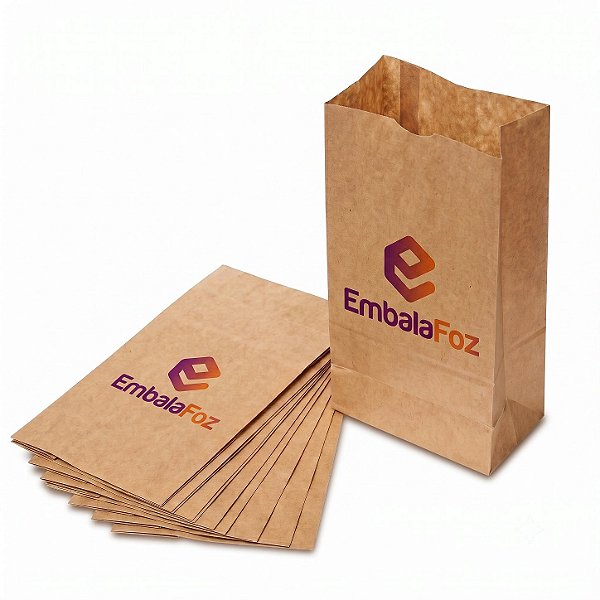Saco Kraft Personalizado com Sua Marca | Sacola de Papel Sob Encomenda