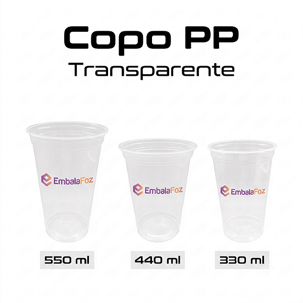 Copos Transparentes Personalizados 330ml 440ml 550ml com Sua Marca
