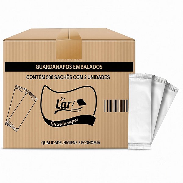 Guardanapo Sachê 20x20cm Do Lar – 500 Sachês com 2 Unidades | NC Do Lar