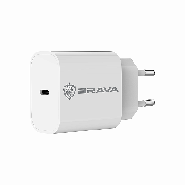 Carregador Turbo BRAVA® 20W USB-C – Carregamento Rápido e Seguro