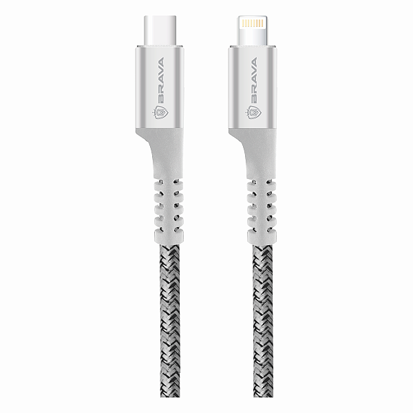 Cabo Kevlar BRAVA® 65W USB-C para Lightning – Resistência e Alta Velocidade