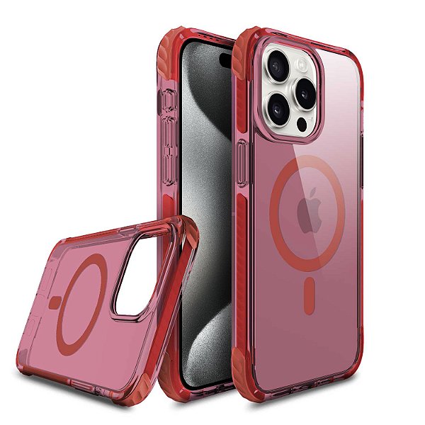 Capa EcoTech BRAVA® – iPhone 15 Pro Max (Vermelha)