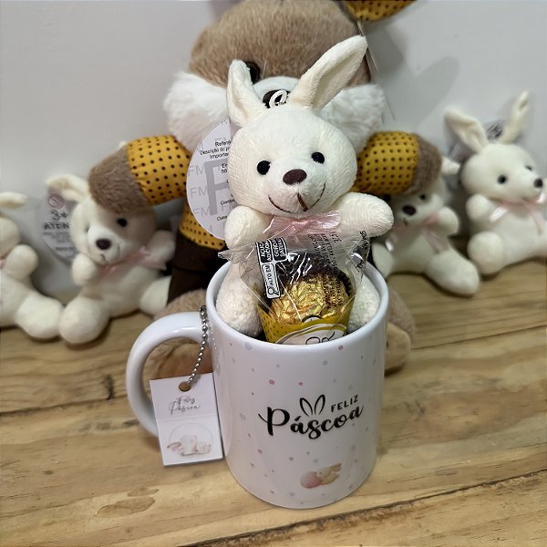 Caneca Personalizada de Páscoa - Felicidade, Esperança e Gratidão