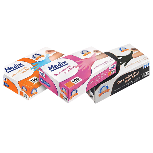Luva Nitrilica S/Pó Cx Com 100Un - Medix