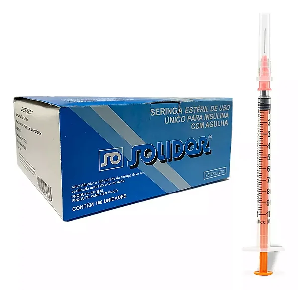 Seringa Ins 1Ml 13X0,33 (Venda Unitária)  -  Solidor