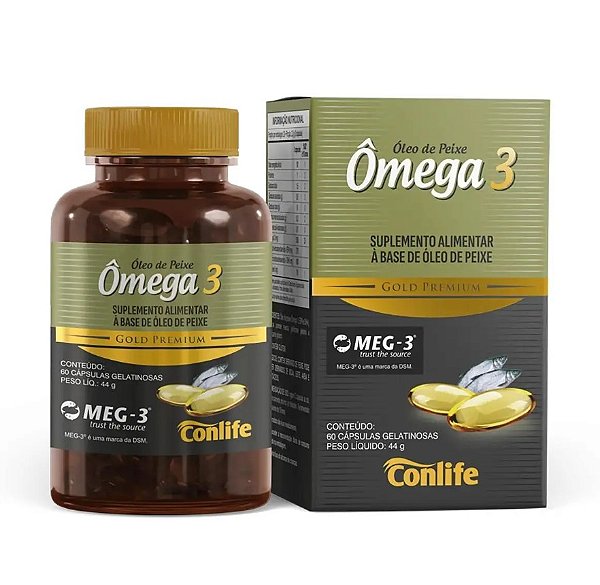 Omega 3 - 1000 mg - 60 caps gelatinosas - Conlife - MCG