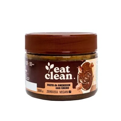 Pasta de Amendoim Cacau Zero Açúcar 300g Eat Clean - DUX Nutrition