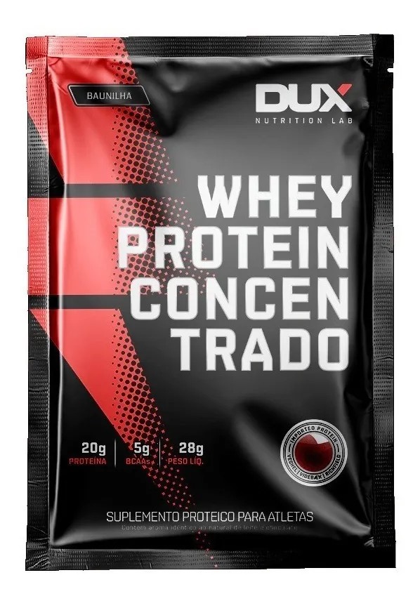 Whey Protein Concentrado Sachê 30g Baunilha DUX (caixa 10 sachês)