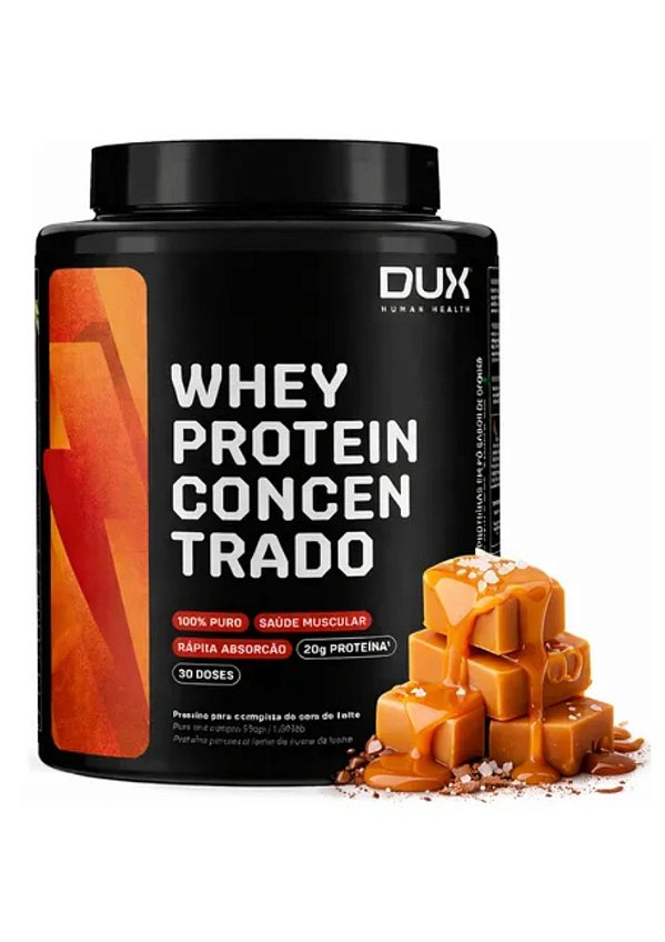 Whey Protein Concentrado 900g Caramelo Salgado - DUX Nutrition