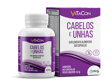 Vitacon Cabelos e Unhas 60 Cápsulas - MCG Suplemento