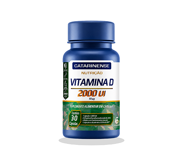 Vitamina D 2000UI 30 Cápsulas - Catarinense Nutrição