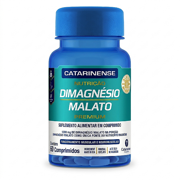 Dimagnesio Malato Premium - 60 comp - Catarinense