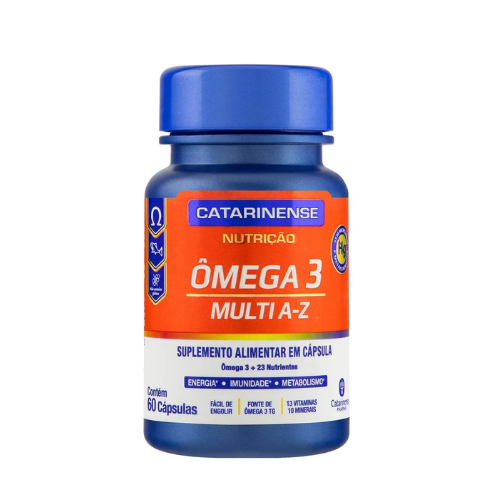 Omega 3 + Multi AZ - Energia/Imunidade/ Metabolismo - 60 caps - Catarinense