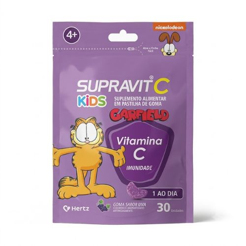 Supravit C Kids - Vitamina C em gomas -  Sabor: Uva - 30 Unidades