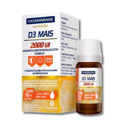 Vitamina D3 Mais 2000 UI Catarinense Nutrição