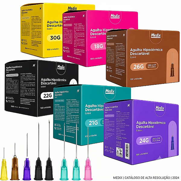 Agulha Hipodérmica Cx/100 - Medix