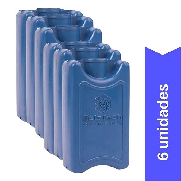 6 Unidades - Gelo Rígido 100g Gelotech – Placa Reutilizável
