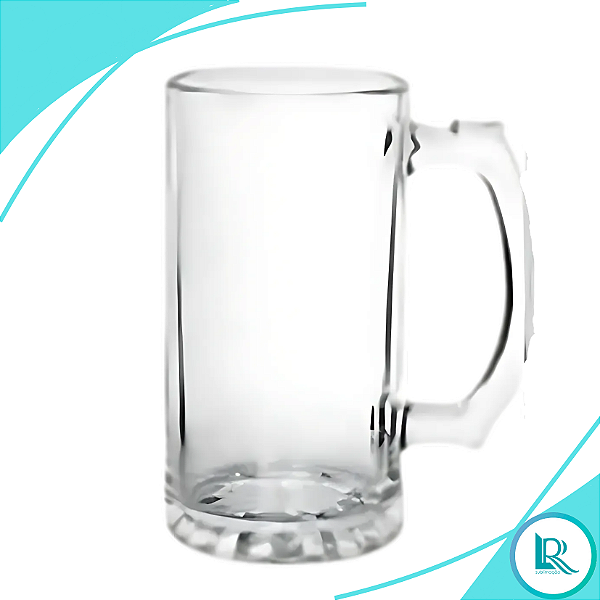 12 Caneca Vidro Chopp Jateada 475ml P/Sublimação