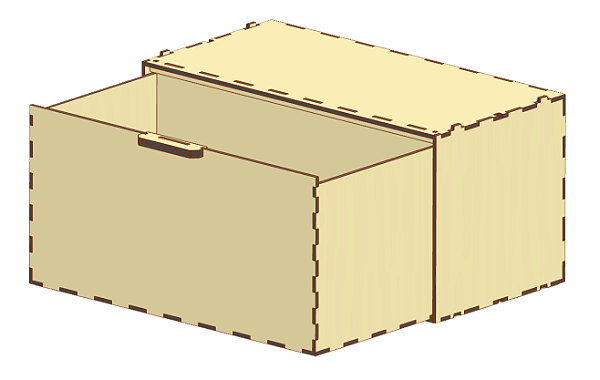 Módulo Organizador com 01 Gaveta 300mm (0370)