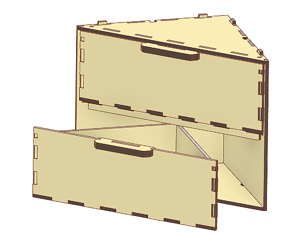 Módulo Organizador Terminal com 02 Gavetas 150mm (1230)