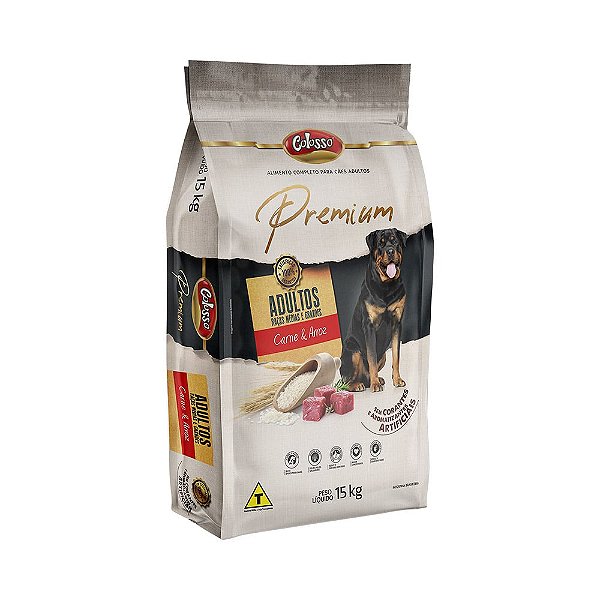Ração Colosso Grande Porte Carne e Arroz 15KG