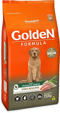 Ração Golden Fórmula Adulto Frango e Arroz 15KG