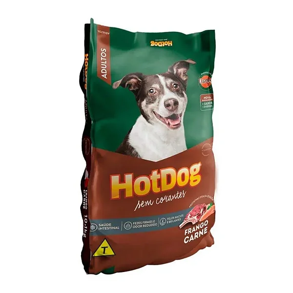 Ração Hot Dog Adulto Carne Frango 10KG - 15KG- 20KG