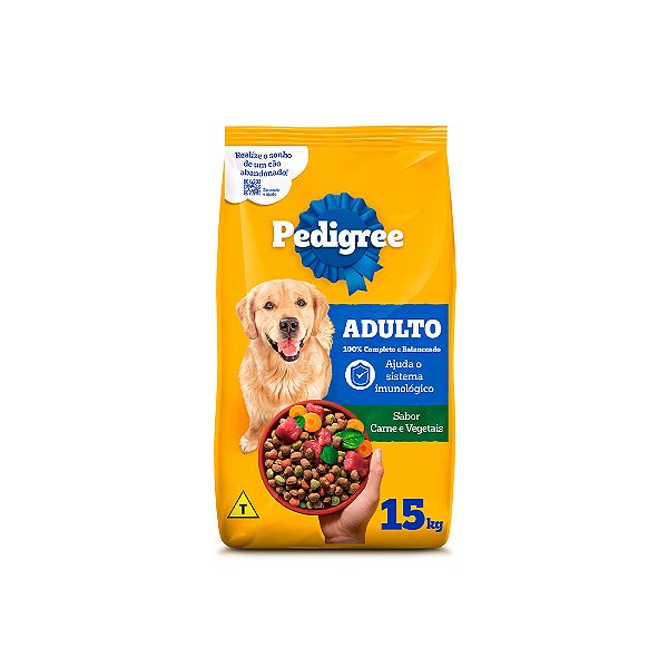 Ração Pedigree Adulto Carne e Vegetais 15KG