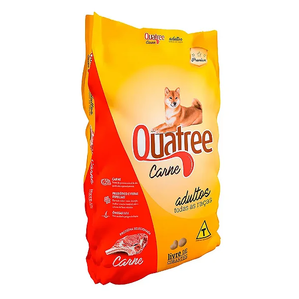Ração Quatree Adulto Carne 15KG - 20KG