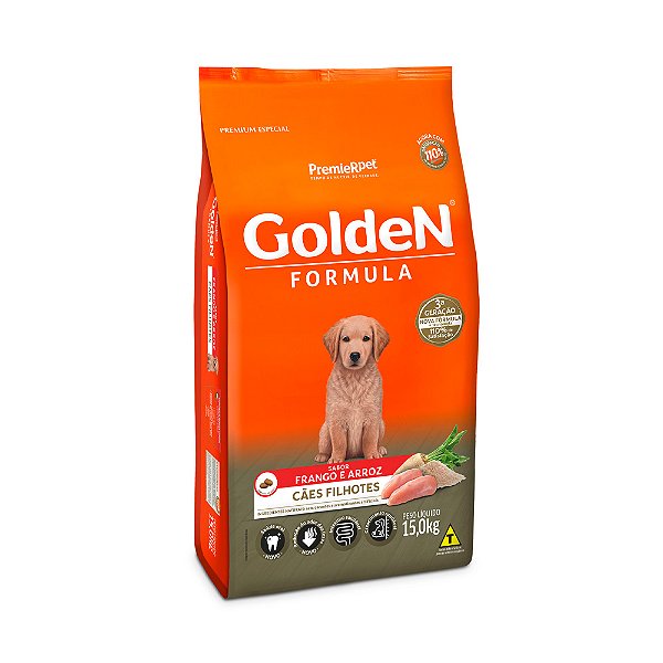 Ração Golden Fórmula Filhotes Frango e Arroz 15KG