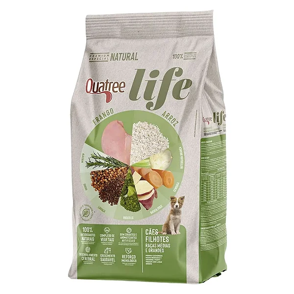 Ração Quatree Life Filhotes Médio e Grande Frango 15KG