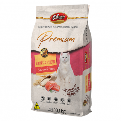 Ração Colosso Gato Adulto e Filhote Salmão e Arroz 10KG