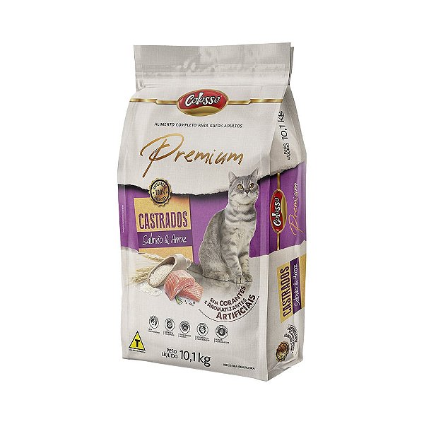 Ração Colosso Gato Castrado Salmão e arroz 10KG
