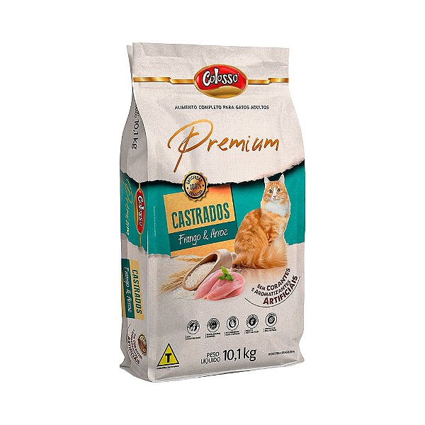 Ração Colosso Gato Castrado Frango e Arroz 10KG