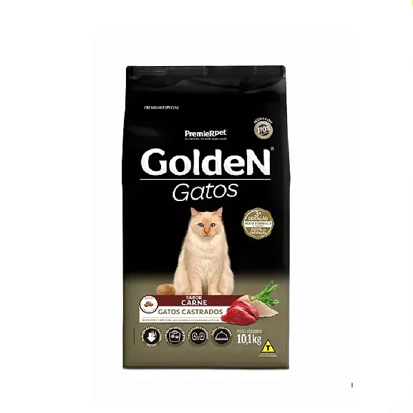 Ração Golden Gato Castrado Carne 3KG 10KG