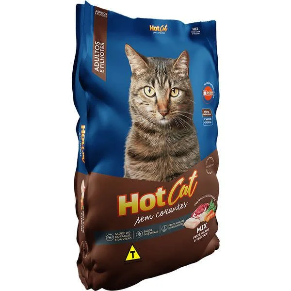 Ração Hot Cat Gato Filhote E Adulto Mix 10KG - 20KG