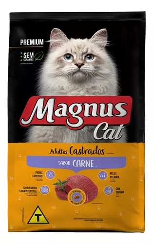 Ração Magnus Gato Castrado Carne 10KG - 20KG