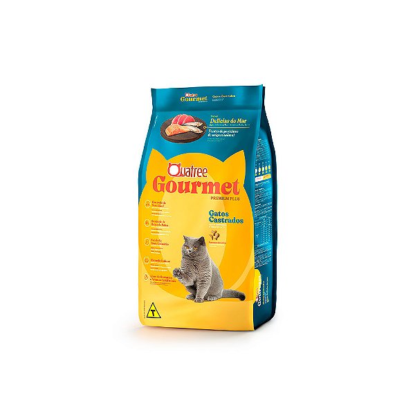 Ração Quatree Gato Castrado Delícias do Mar 10KG- 20KG