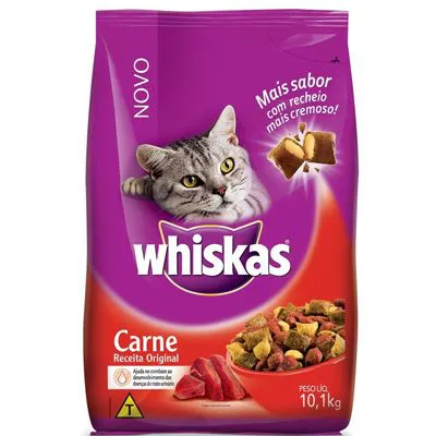 Ração Whiskas Gato Adulto Carne 10KG