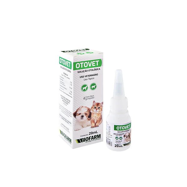 Otovet Solução Tratamento Otológico Cães e Gatos 20mL